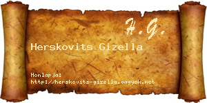 Herskovits Gizella névjegykártya
