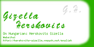 gizella herskovits business card